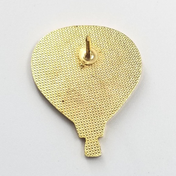 Steamboat Springs Colorado Hot Air Balloon Souvenir Pin Black Rainbow Colours - Picture 4 of 4